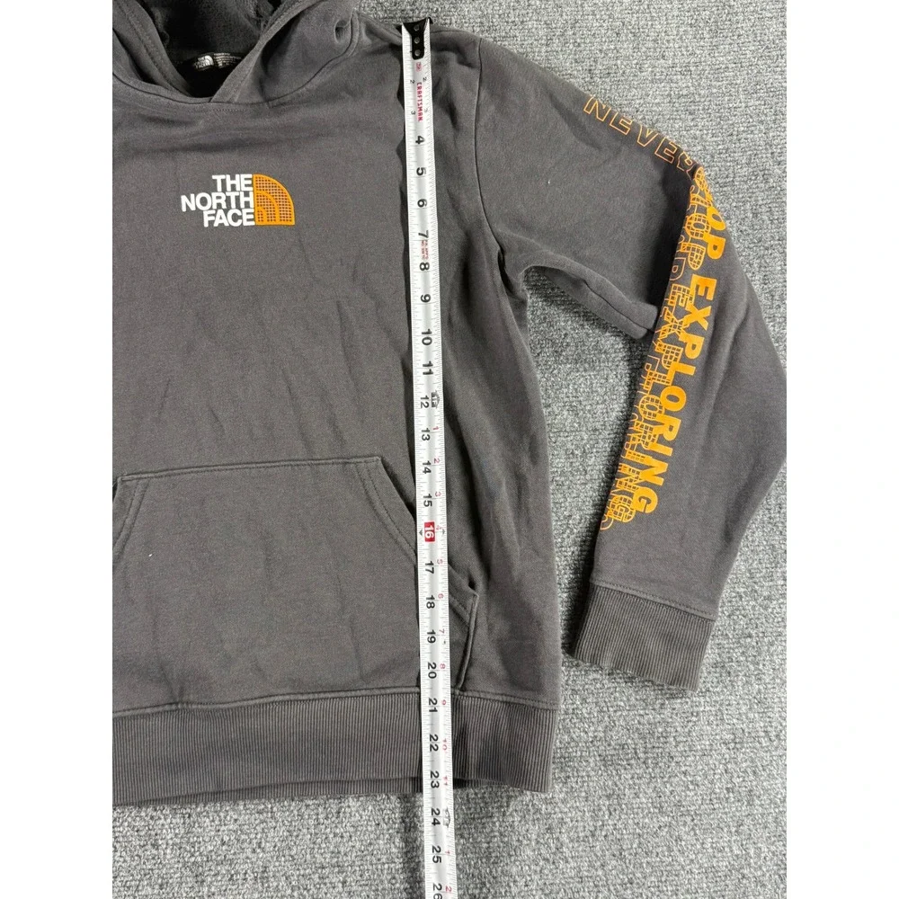 The North Face Teen Boys XL 14/16 Gray Orange‎ Never Stop Exploring Hoodie